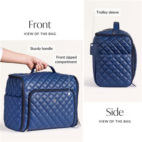 Blue Quilted Travel Bag Online - Premium Duffle Bag | Nestasia