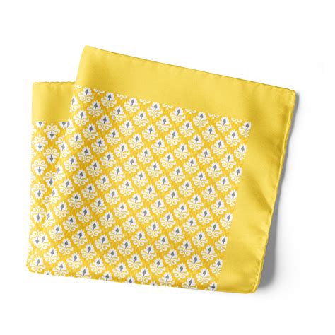 Chokore Yellow Silk Pocket Square - Indian At Heart line
