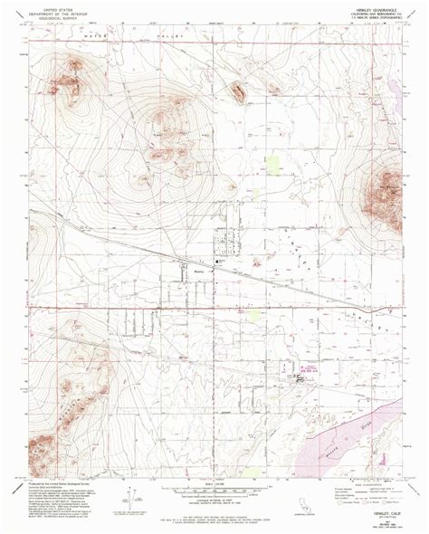 Classic USGS Hinkley California 7.5'x7.5' Topo Map – MyTopo Map Store