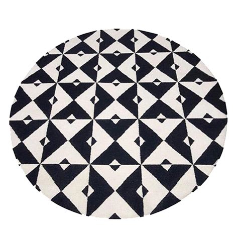 Luxury Wool Handwoven Dhurry Round Rug by HummingHaus – The Living ...