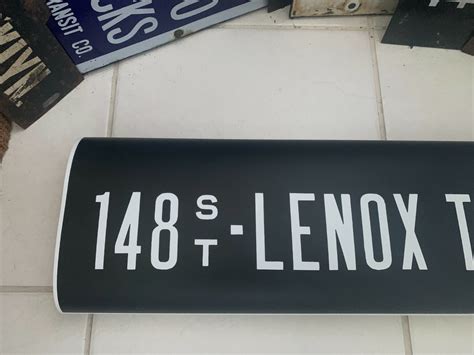 NYC SUBWAY ROLL SIGN 148 STREET LENOX TERMINAL HAMILTON HEIGHTS HARLEM ...
