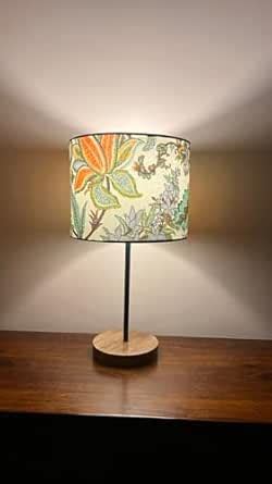 Buy Indiroot jaipur Lamp - White & Peach Floral Lampshade with Mango ...