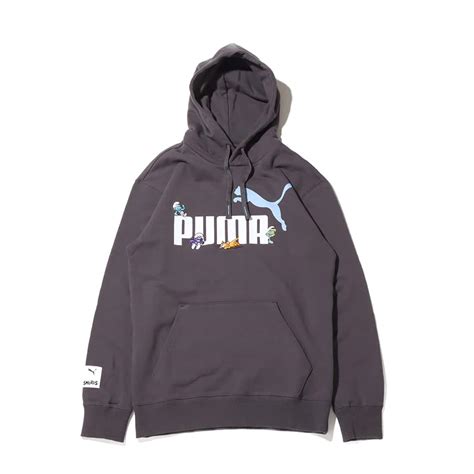 PUMA PUMA X THE SMURFS GRAPHIC HOODIE TR DARK COAL（プーマ ザ スマーフス グラフィック ...