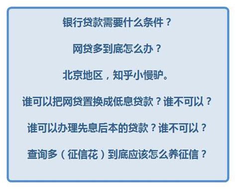 银行贷款需要什么条件？ - 知乎