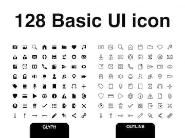 Basic UI-pictogram | Premium Vector