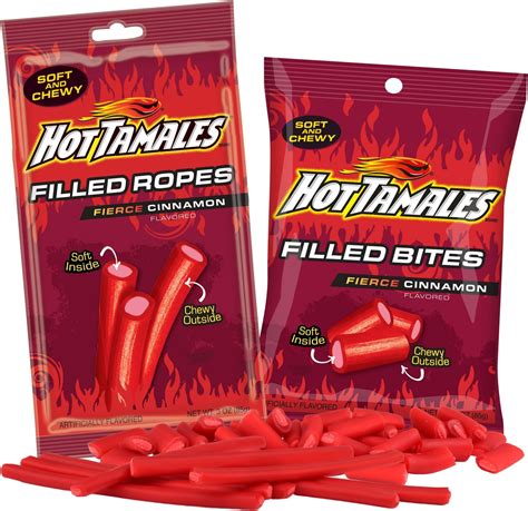 Amazon.com : Needzo Hot Tamales Candy Ropes and Bites, Sweet and Spicy ...
