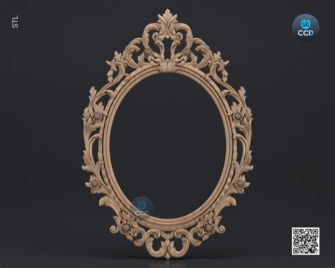Carved Frame STL 3D Model, Carvign Frame, CNC Router Carving ArtCAM Fi ...