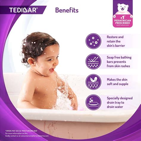 Buy TEDIBAR BATHING BAR 75G PACK OF 2 (SOAP FREE FOR SENSITIVE SKIN ...