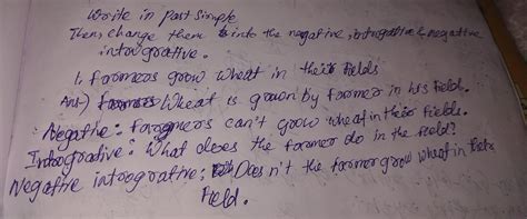 1. Rewrite the following sentences in the past simple. And then change ...