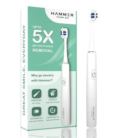 Hammer Flow 2.0 Electric Toothbrush with 2 Replaceable Heads