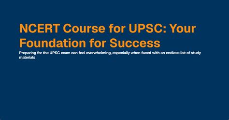 NCERT Course for UPSC: Your Foundation for Success | Best IAS Coaching ...