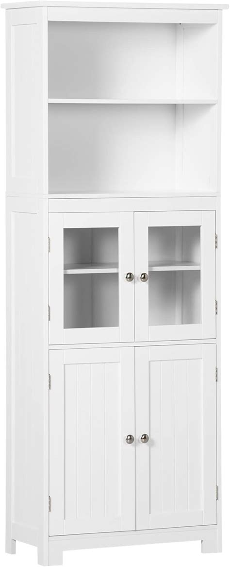 HOMCOM Freestanding Kitchen Cupboard, 4-Door Storage India | Ubuy
