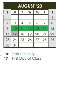 Bayless Elementary - School District Instructional Calendar - Lubbock ...