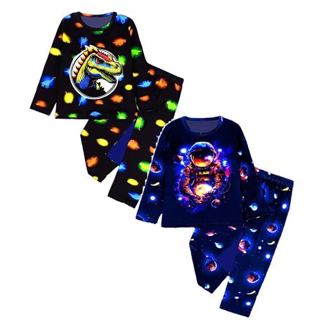 2Pcs Boys Pajamas Size 7-8 Toddler Kids Baby Boys Girls Pajamas ...