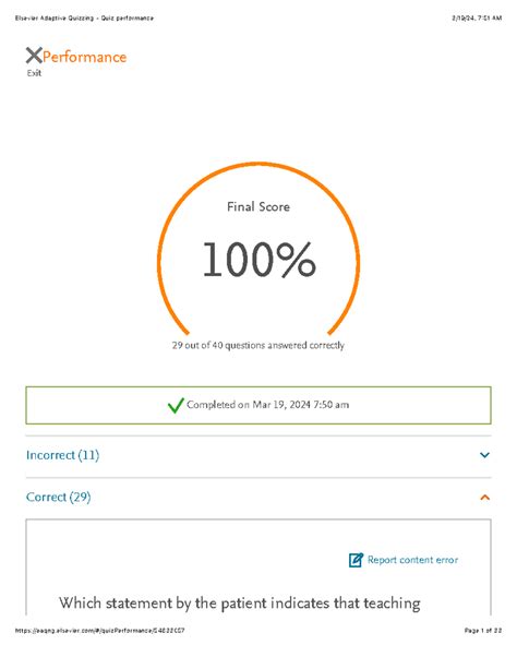Integumentary-fundamentals - ####### Exit Performance Final Score 100% ...