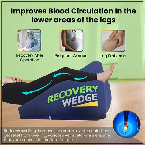 Leg Elevation Pillow by Recovery Wedge, Inflatable Wedge Pillow for Sleeping and Post-Surgical ...