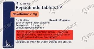 Novonorm 2 MG Tablet (15): Uses, Side Effects, Price & Dosage | PharmEasy