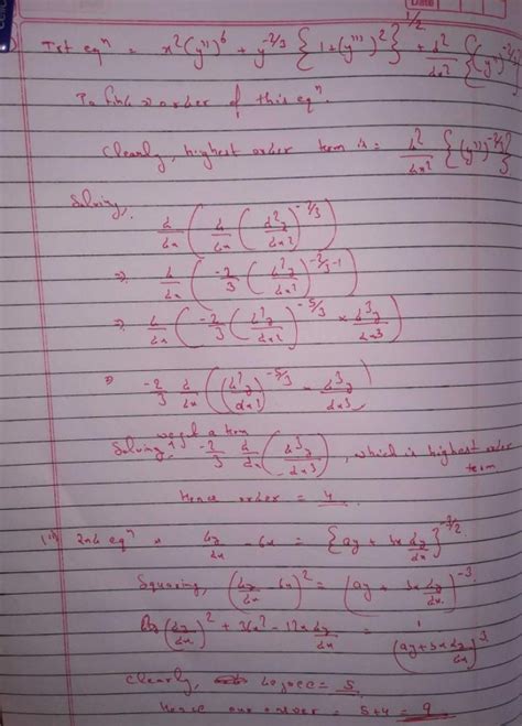 Consider the following differential equationsSum of order of 1st ...