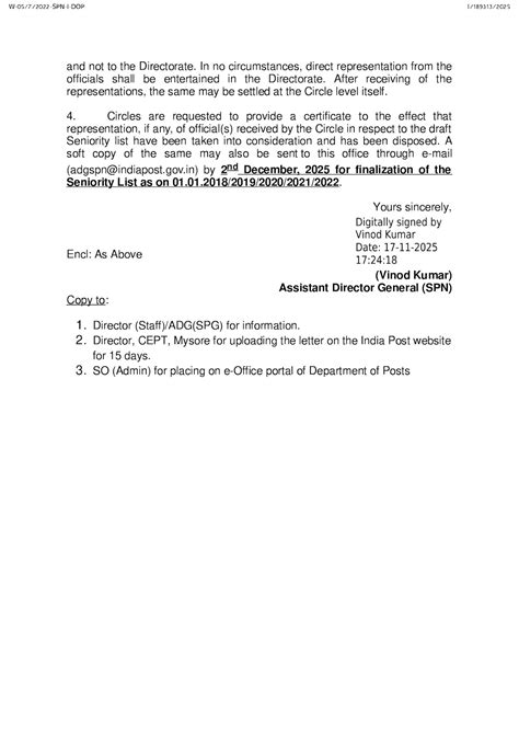 Draft Seniority List of Stenographer Grade-I as on 01.01.2018/2019/2020 ...