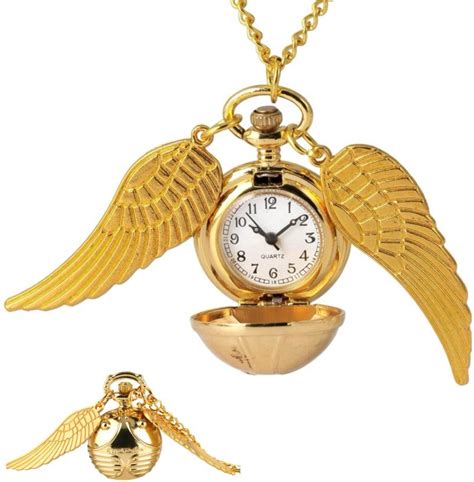 Mubco Harry Potter Golden Snitch Ball Pendant Pocket Watch Chain Quartz ...
