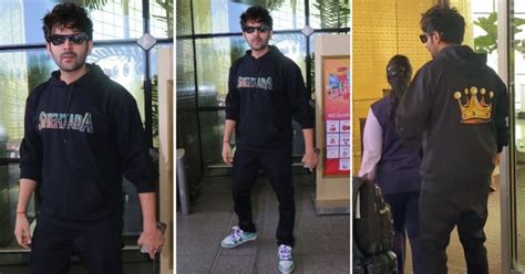 Kartik Aaryan’s Black Hoodie Doesn’t Flash A Brand Logo But Something ...