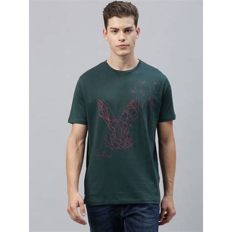 Buy RARE RABBIT Green Printed T-Shirt (S) Online