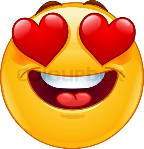 emoticon, emoji, hjerte | Stock vektor | Colourbox