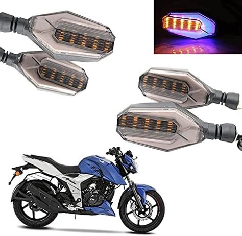Vagary Universal Motorcycle Neon LED Amber Turn Signal Light Indicator ...