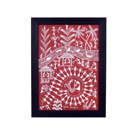 AAKRITI ART CREATIONS Warli Culture Handcrafted Warli Painting : Amazon ...