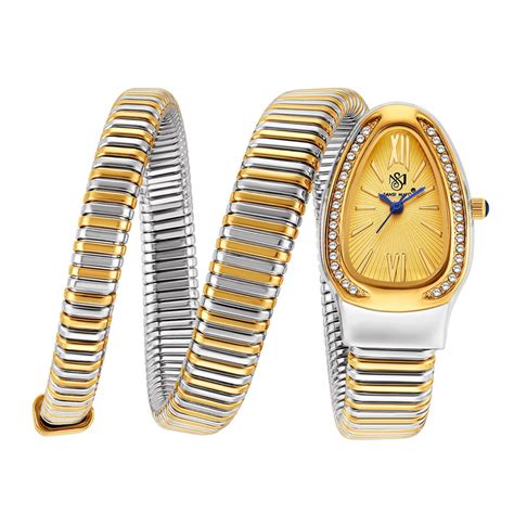 Sansi Mayo Cobra Watch ‚Äî Two Tone Silver Gold (Gold Dial) – SansiMayo