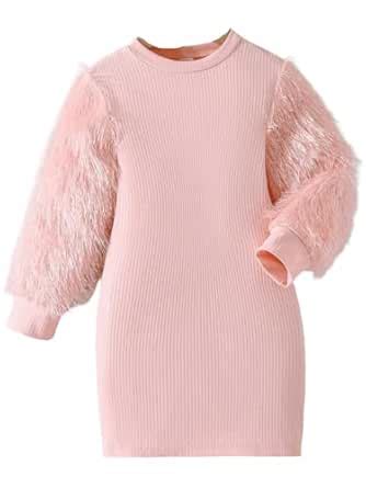 Buy SKYCARRY Girl's Cotton A-Line Knee-Length Dress (SD46_Pink at Amazon.in