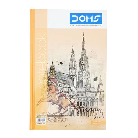 Doms Landmarks Series Hard Bound Notebook | Unruled, 400 Pages | 33 x ...