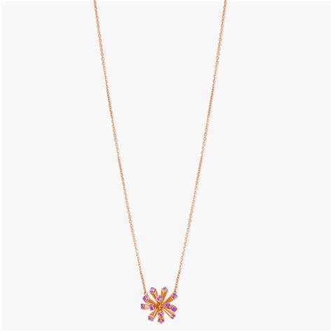 Purple Mirage Pendant with Chain