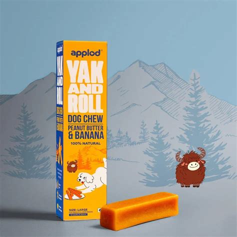 Applod Peanut Butter & Banana Yak Chew | Long Lasting Treat | Zigly