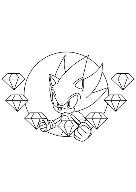 Super Sonic The Hedgehog Coloring Pages Super Sonic Kleurplaat