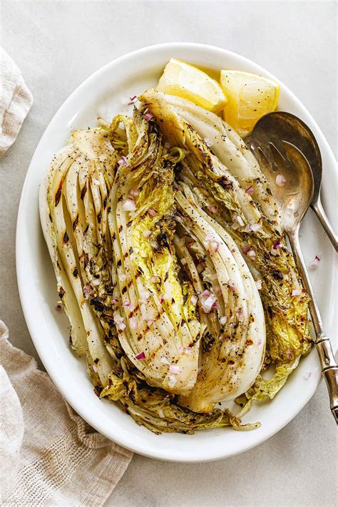 Grilled Napa Cabbage Recipe with Lemon Garlic Dressing – How to Grill ...