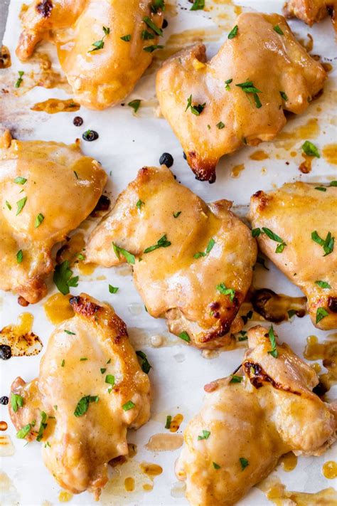 Honey Mustard Chicken Thighs - The Almond Eater