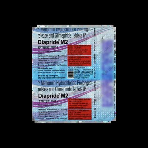 DIAPRIDE M 2MG TABLET 15'S Price, Uses, Side Effects & Substitutes ...