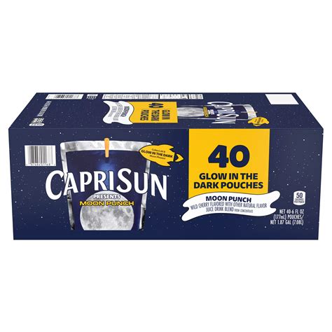 Capri Sun Moon Punch Wild Cherry Flavored Juice Beverage, Pouches, 40 ...