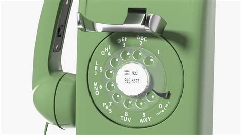 3D model Vintage Landline Rotary Wall Phone Green | 3D Molier International