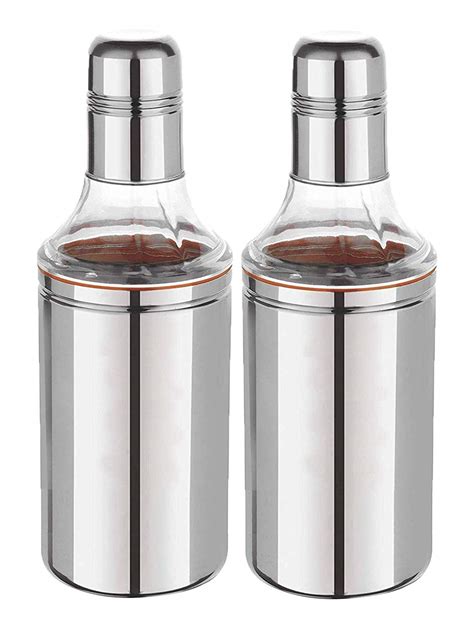 Kuber Industries Stainless Steel 2 Pieces Oil Dispensers for Kitchen ...