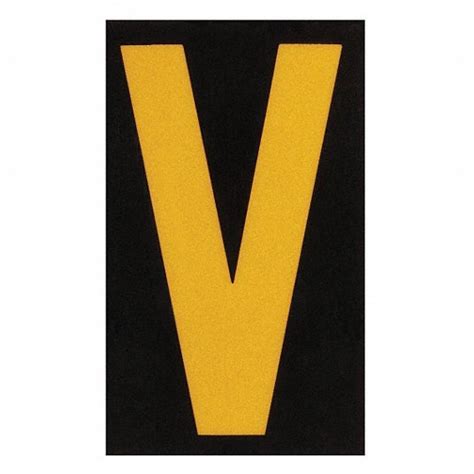 1 1/2 in Character Ht, Indoor/Outdoor, Letter Label - 14V798|5890-V ...