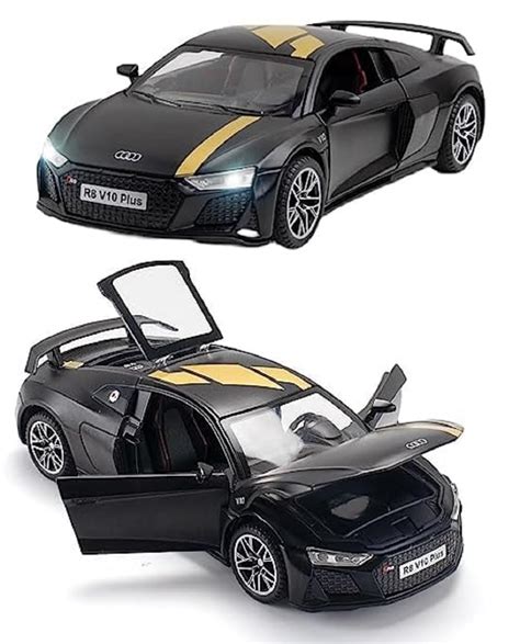 Luximal Audi R8 Toy Car 1:24 Scale Model Pull Back Vehicles Alloy ...