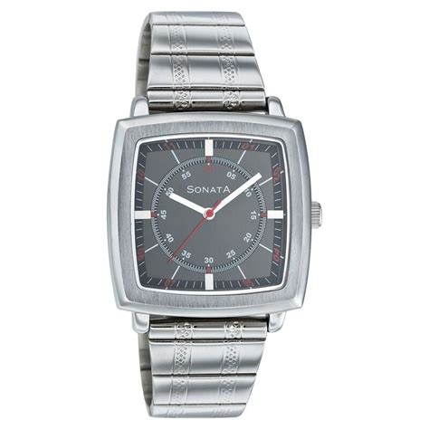 Buy Online Sonata Quartz Analog Black Dial Strap Watch for Men ...
