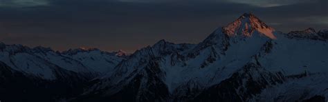 Download wallpaper winter, the sky, clouds, snow, sunset, mountains ...