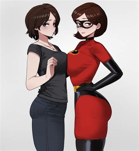 helen parr, elastigirl, and cass hamada (big hero 6 and 1 more) drawn ...