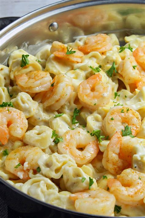 Cheesy Shrimp Tortellini Alfredo Skillet - Sweet Pea's Kitchen