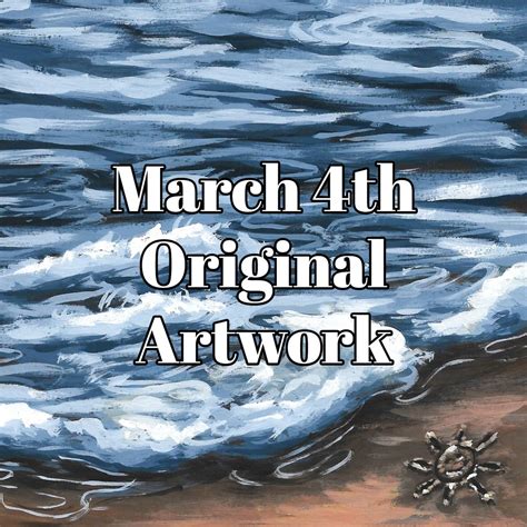 March 4th Birthday Painting - Artwork - Hand Painted - Synesthesia Art ...