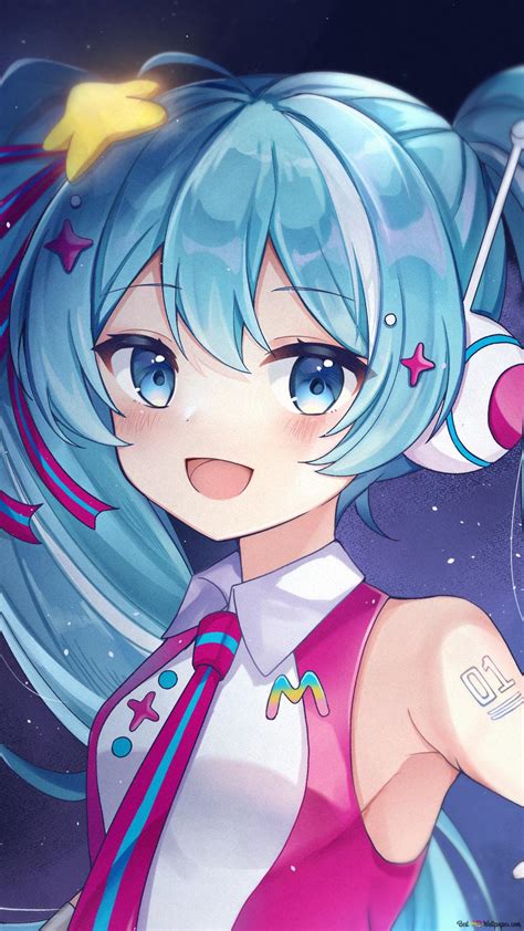 Dark Blue Haired Anime Girl