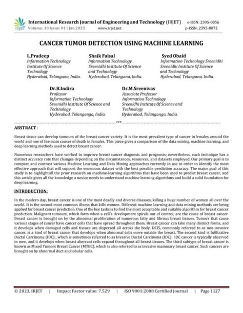 Cancer Detection with Machine Learning 的图像结果